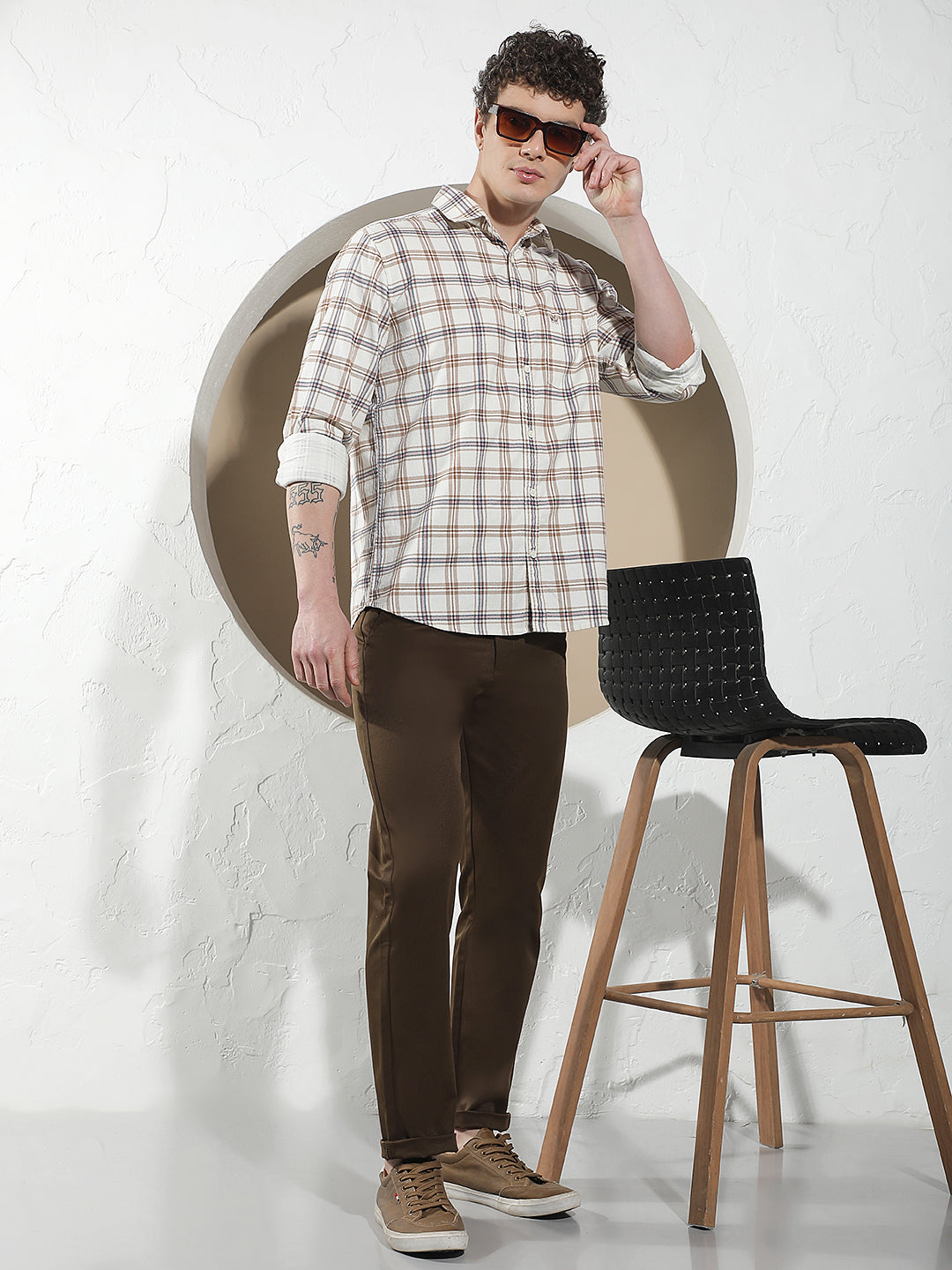Refined Mocha Brown Trousers