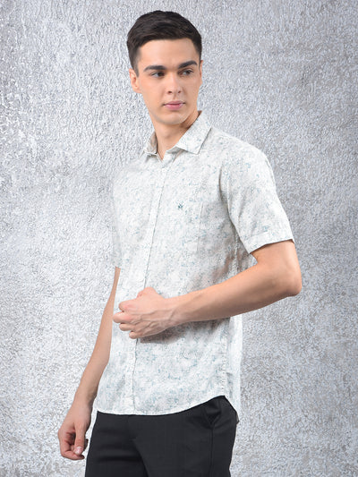 Grey Printed 100% Cotton Shirt