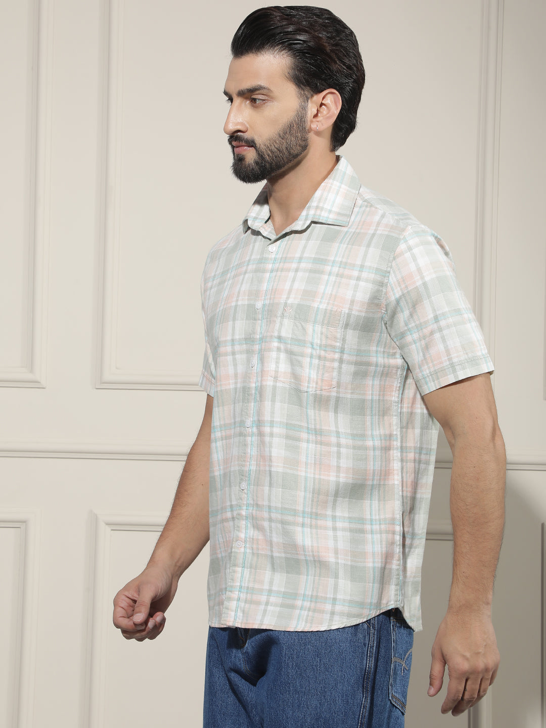 Multi-Color Checked 100% Cotton Shirt