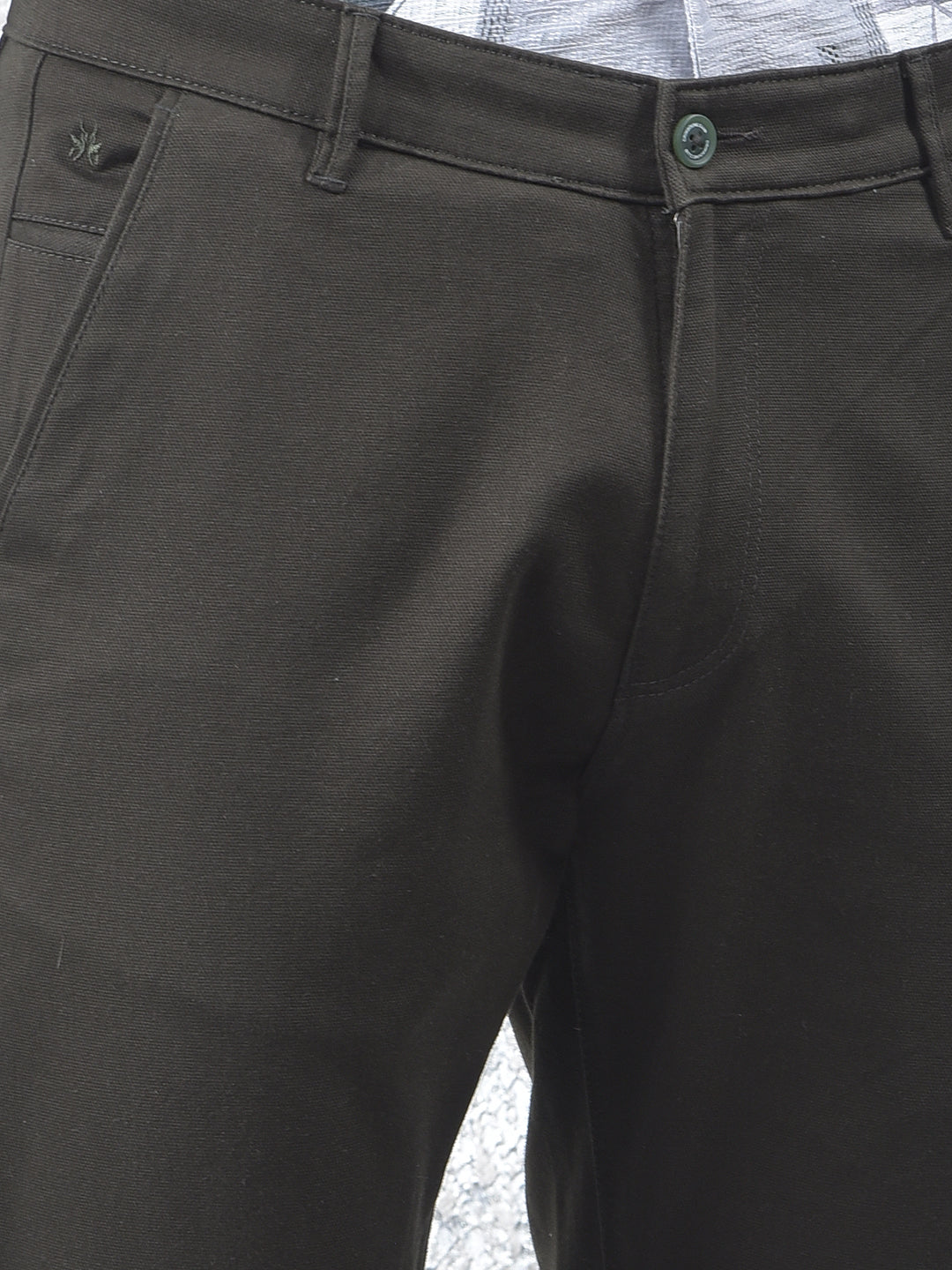 Premium Finish Olive Printed Trousers