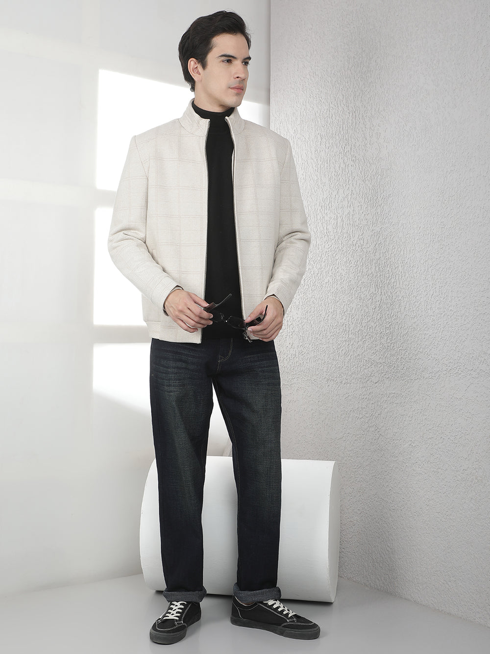 Urban Biscotti Beige Checked Jacket
