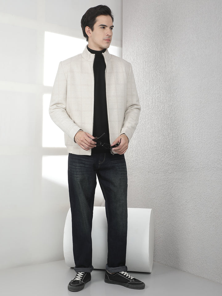 Urban Biscotti Beige Checked Jacket