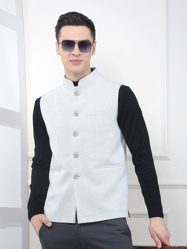 Athleisure Grey Jacquard Waist Coat
