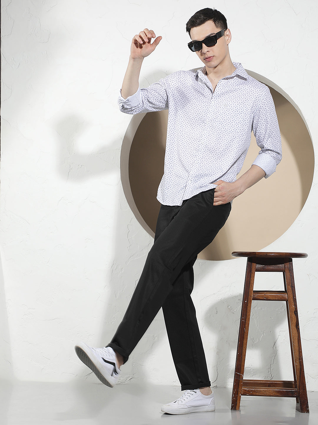 Sleek Obsidian Black Knitted Trousers