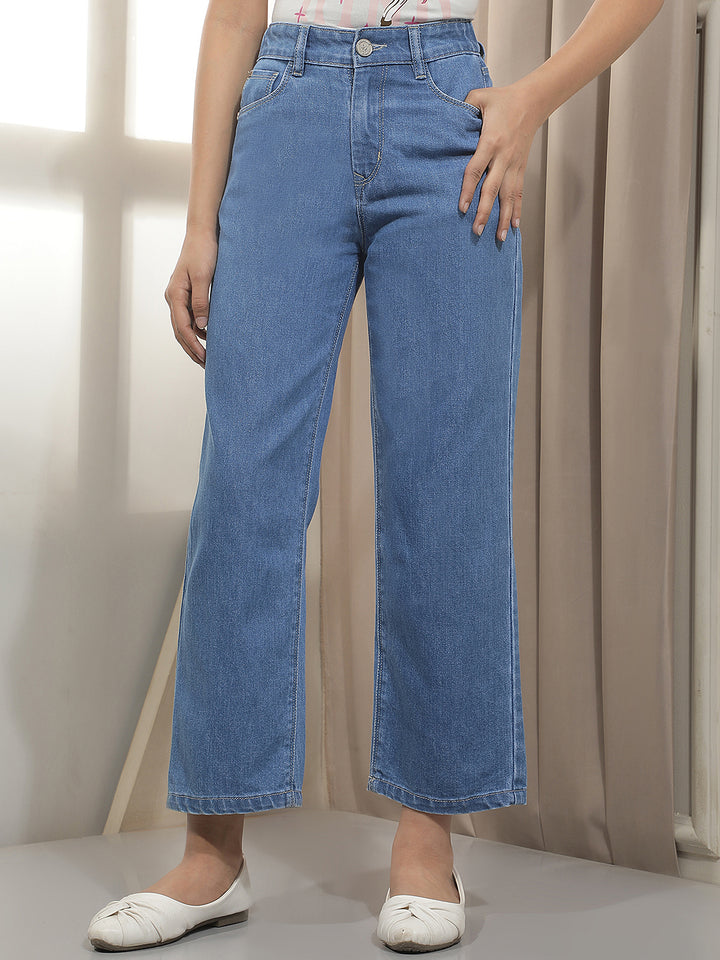 Blue Wide Leg Jeans