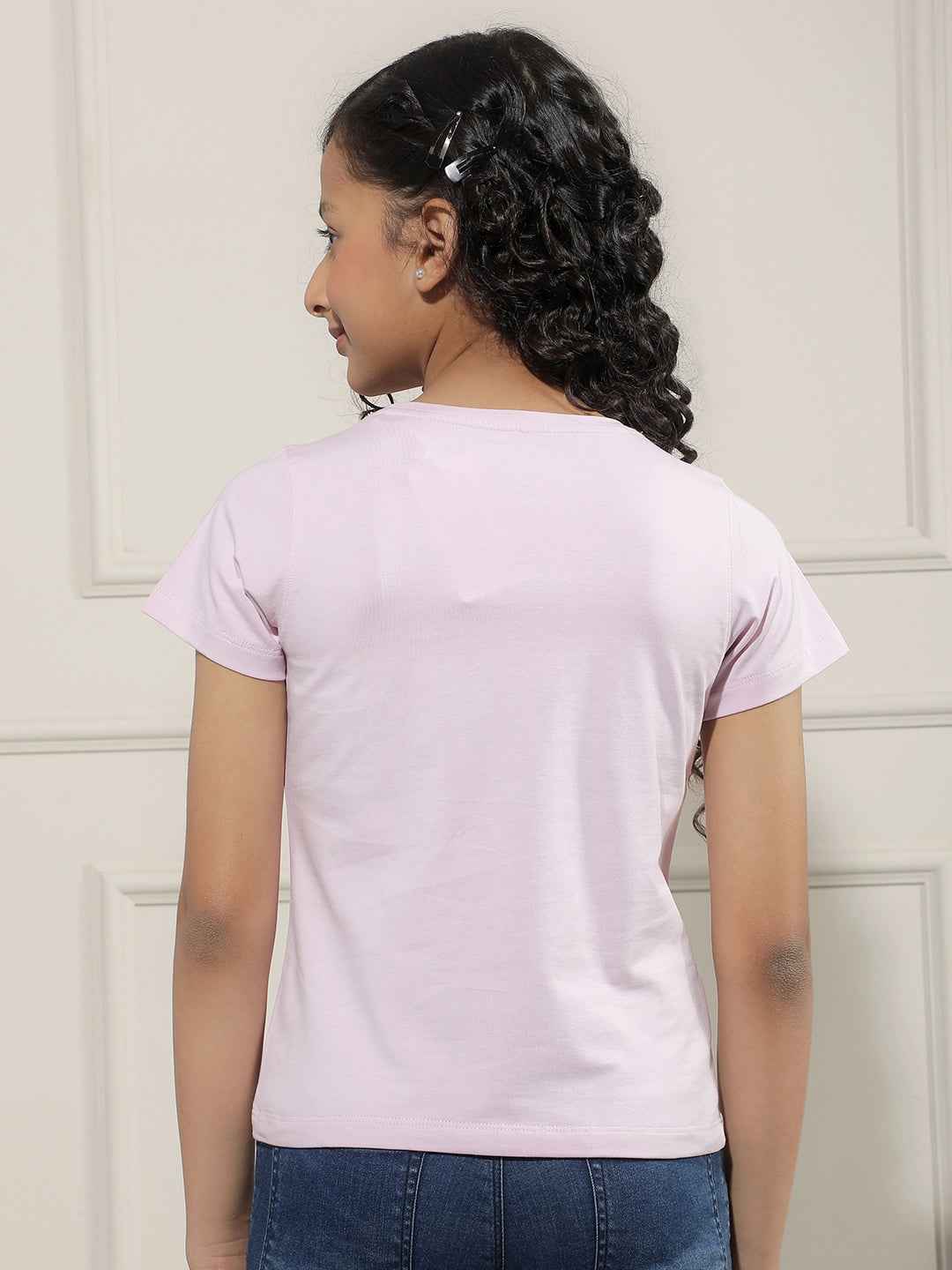 Graphic Print Purple T-Shirt