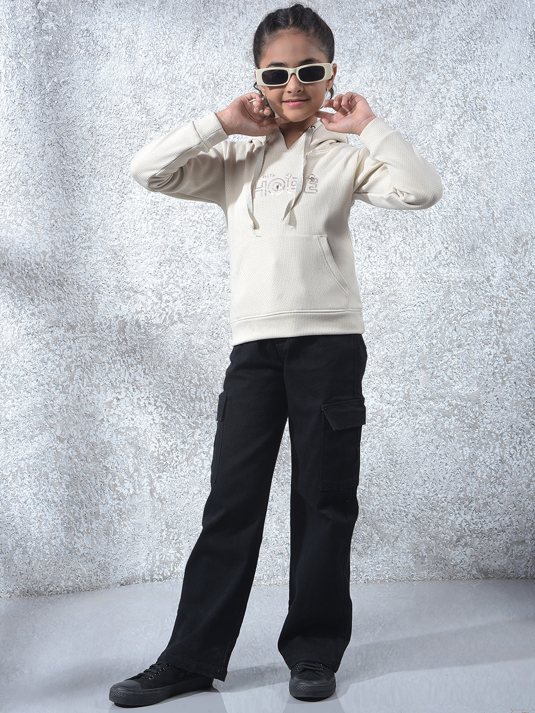 Navy Blue Relaxed Loose Fit Denim Jeans-Girls Jeans-Crimsoune Club