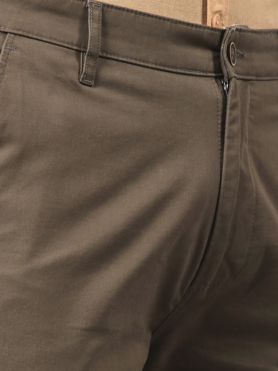 Brown Straight Trousers