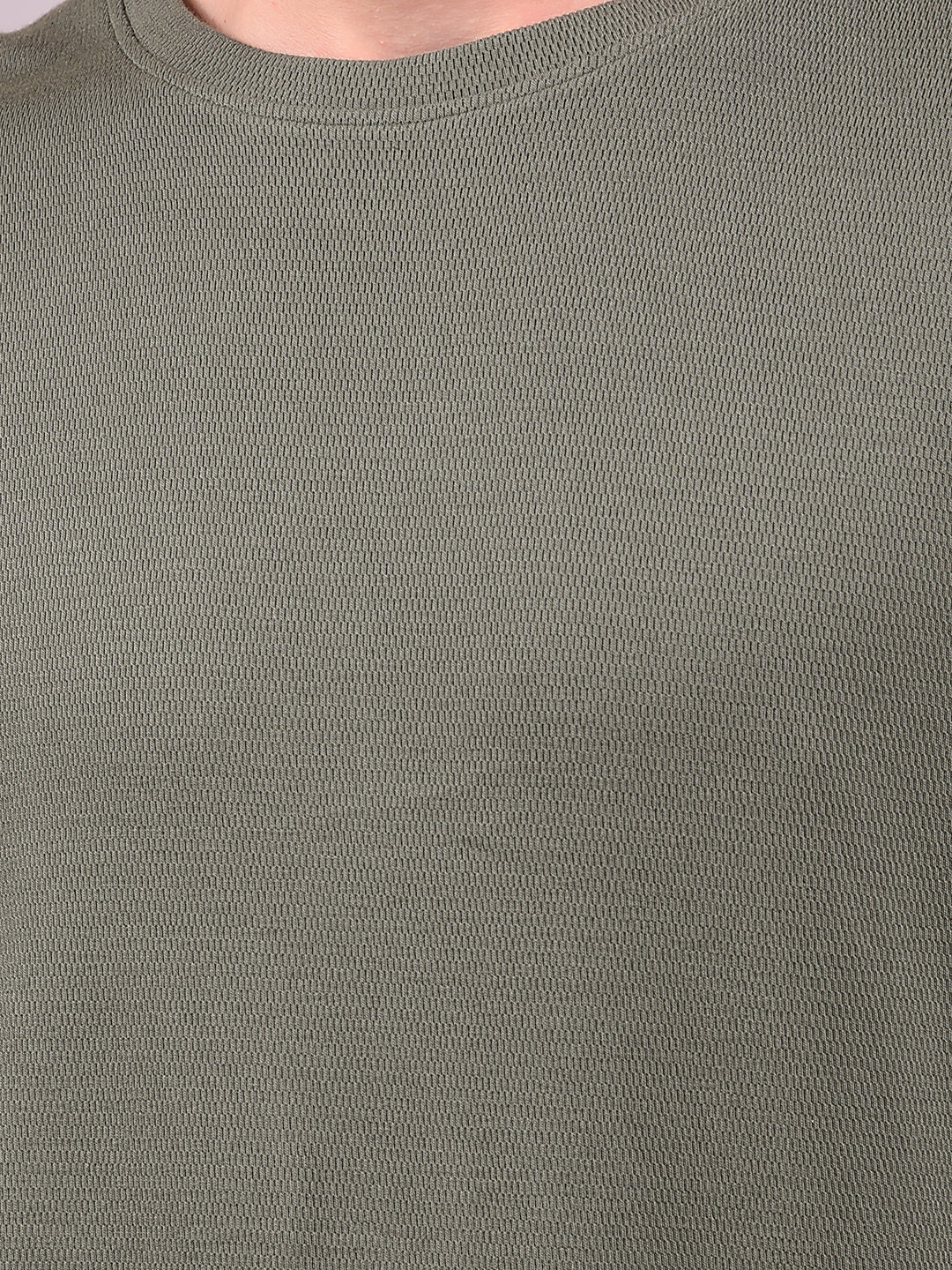 Green Jacquard 100% Cotton Sweatshirt