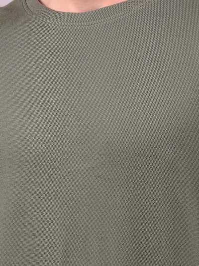 Green Jacquard 100% Cotton Sweatshirt