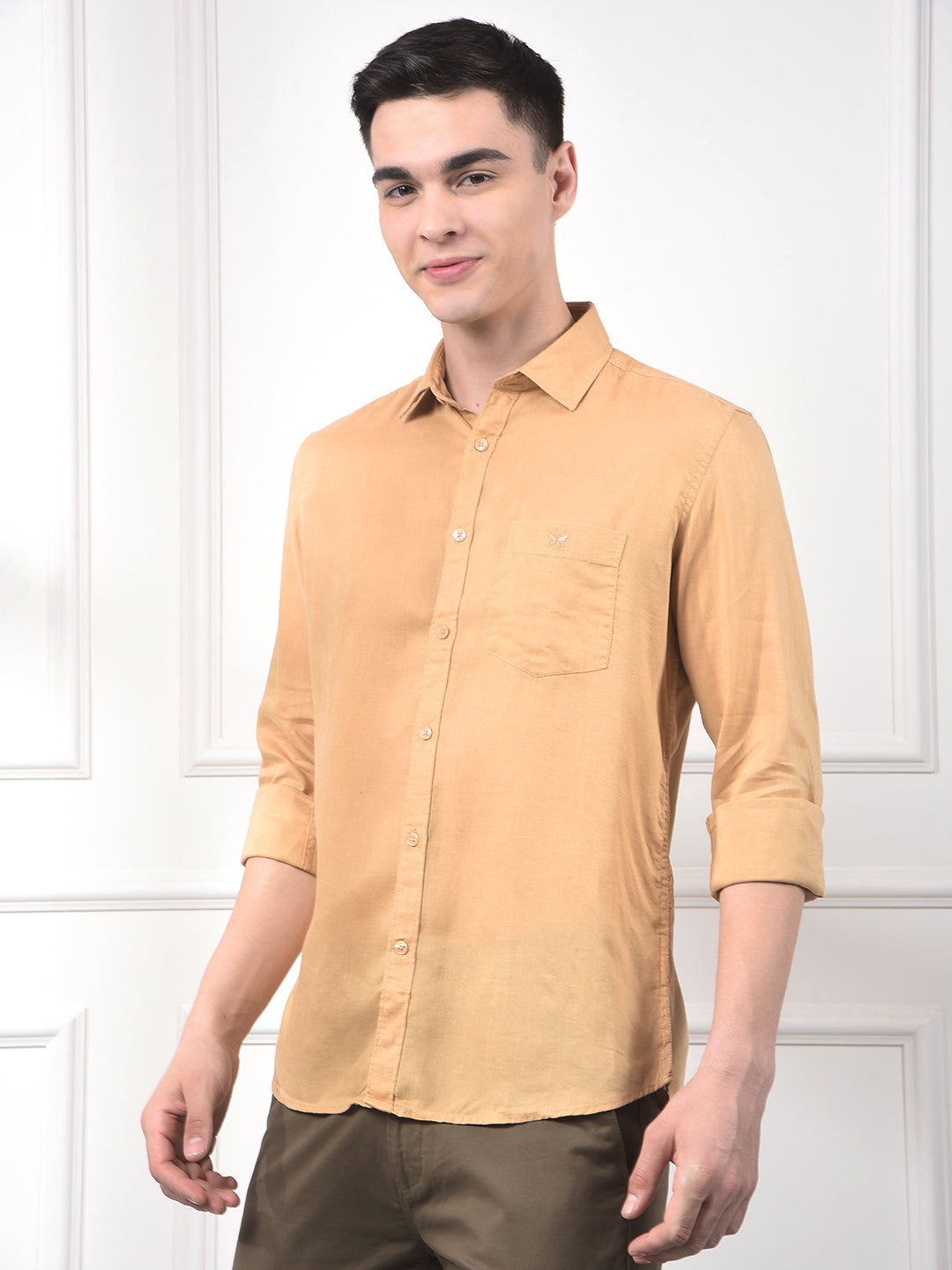 Breeze Fields Mustard Linen Shirt