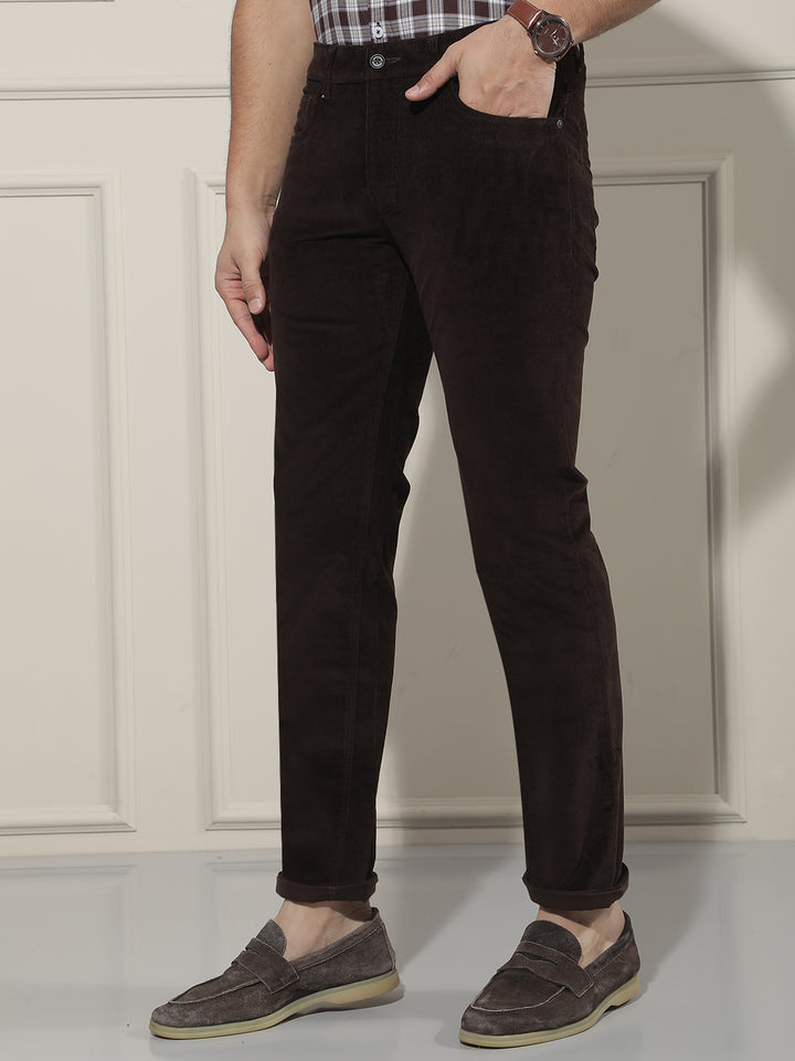 Signature Hazelwood Brown Corduroy Trousers