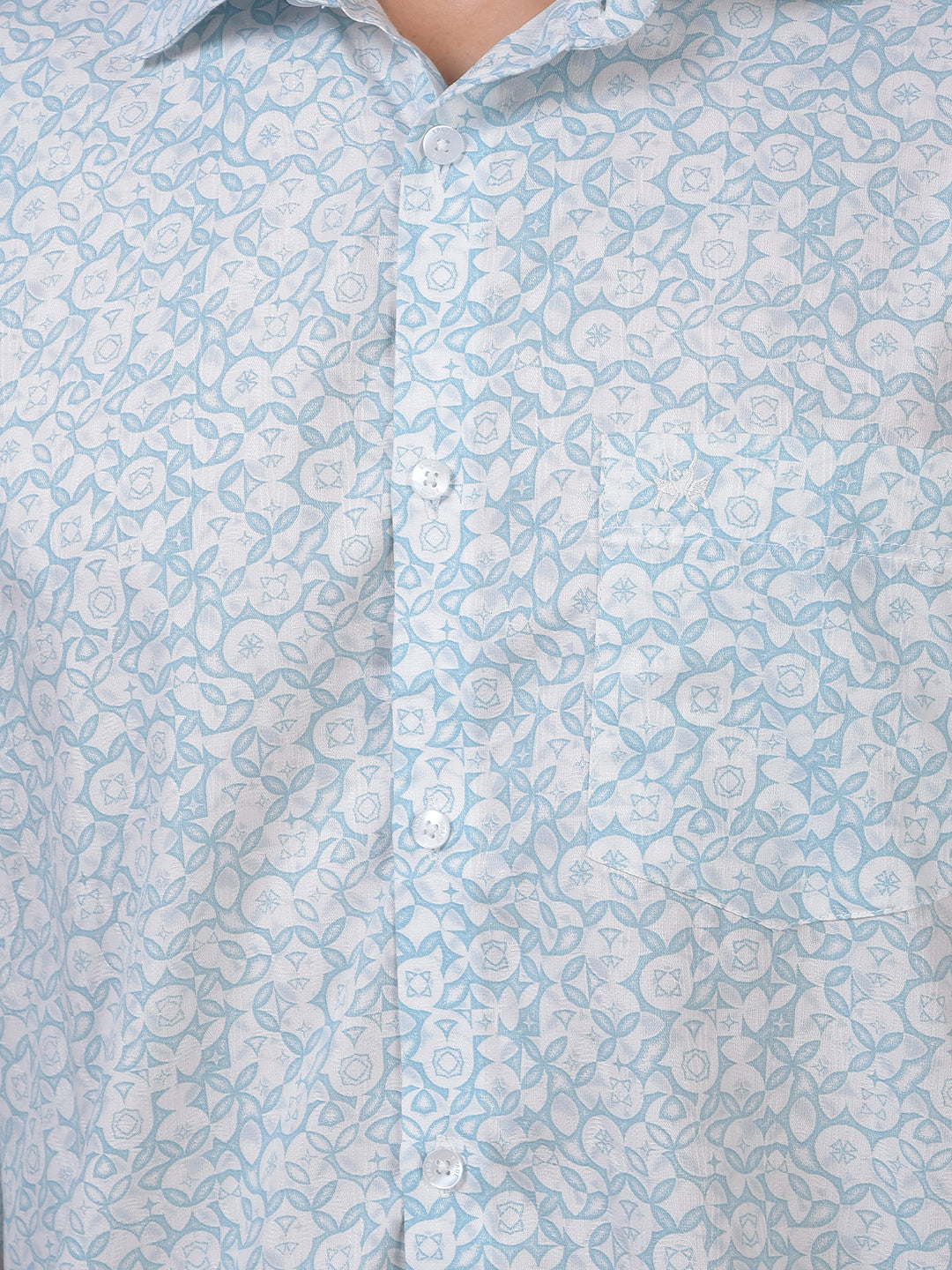 Blue Printed Shirt