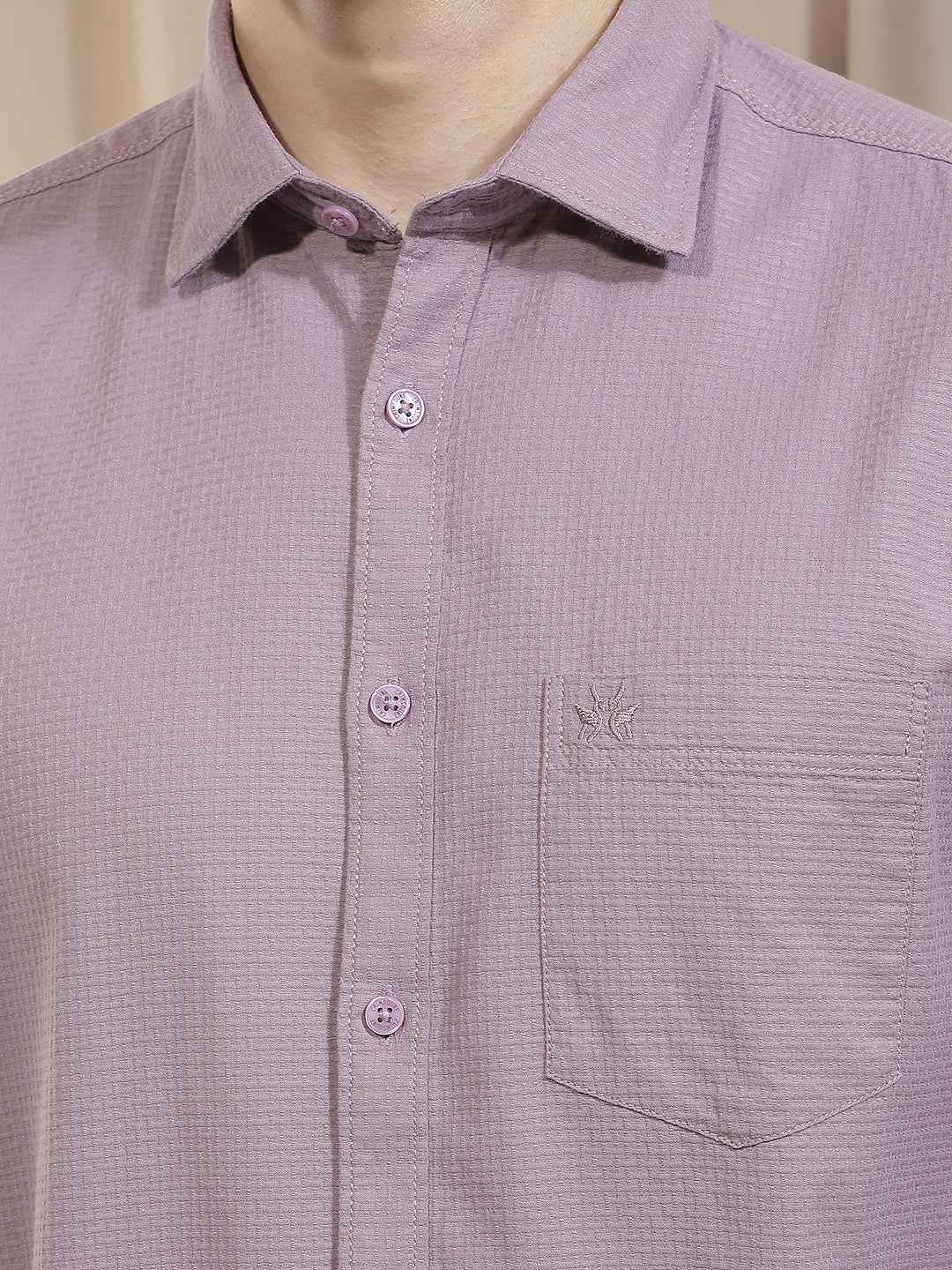 Purple Jacquard Shirt