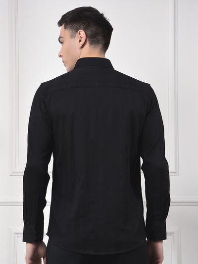 Black Vertical Stripes Shirt