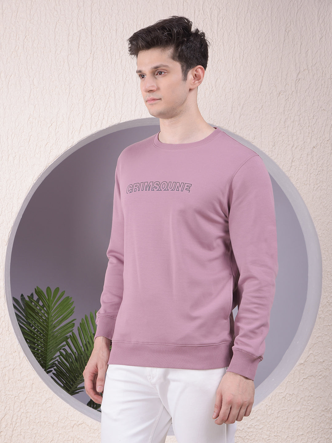 Pink Typographic Print Sweatshirt
