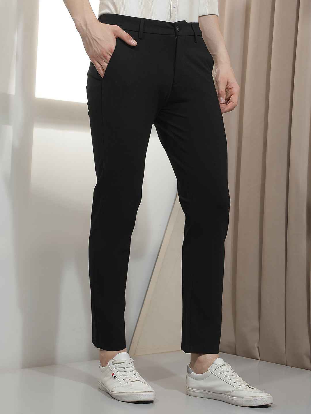 Navy Blue Knitted Trousers