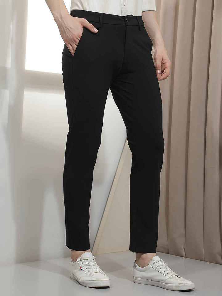Navy Blue Knitted Trousers