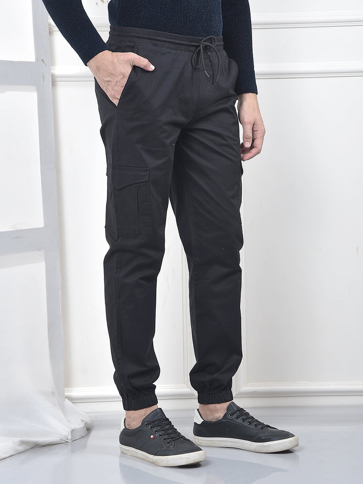 Chic Black Cargo Joggers
