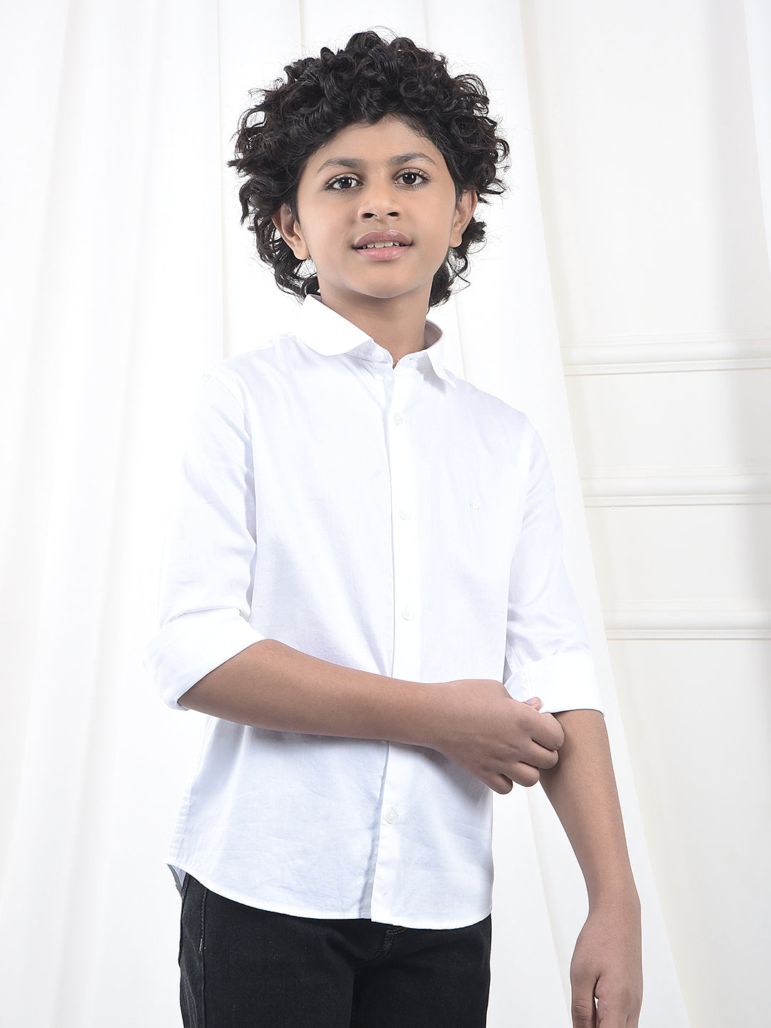 Fresh White Style 100 % Cotton Shirt