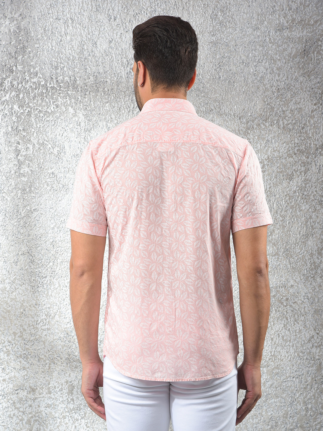 Pink Linen Shirt-Men Shirts-Crimsoune Club