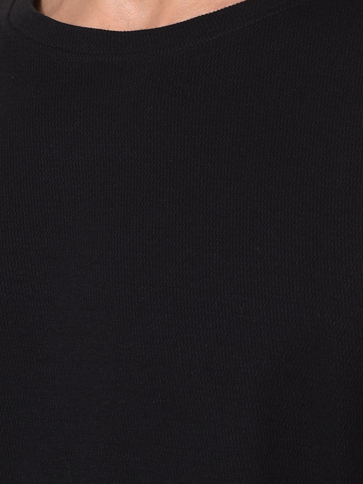 Edgy Black 100% Cotton Sweatshirt