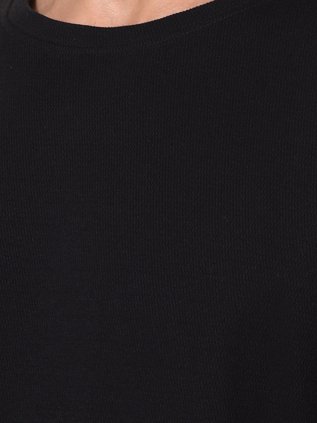 Edgy Black 100% Cotton Sweatshirt