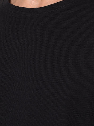 Edgy Black 100% Cotton Sweatshirt