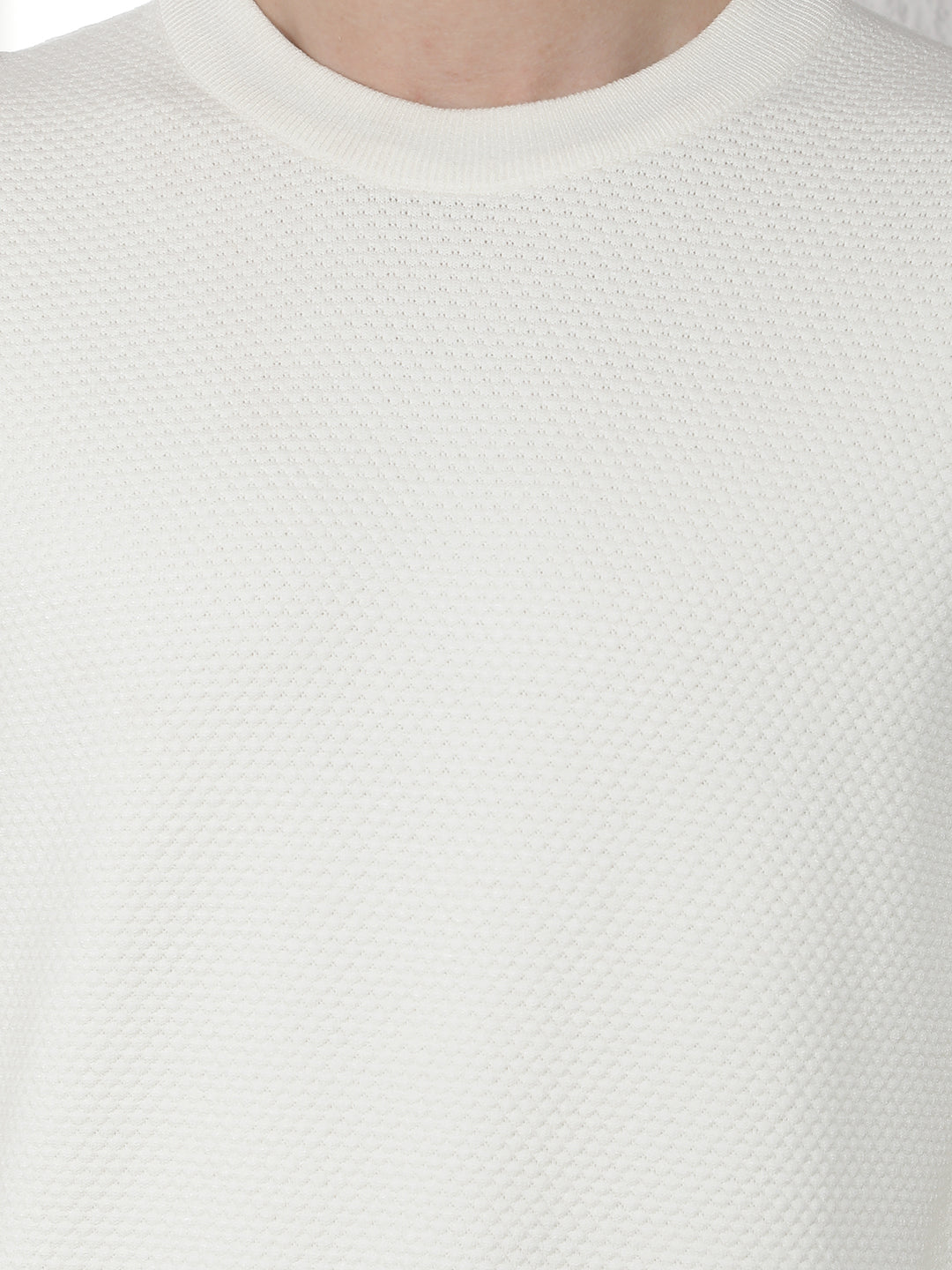 Off White Round Neck Sweater