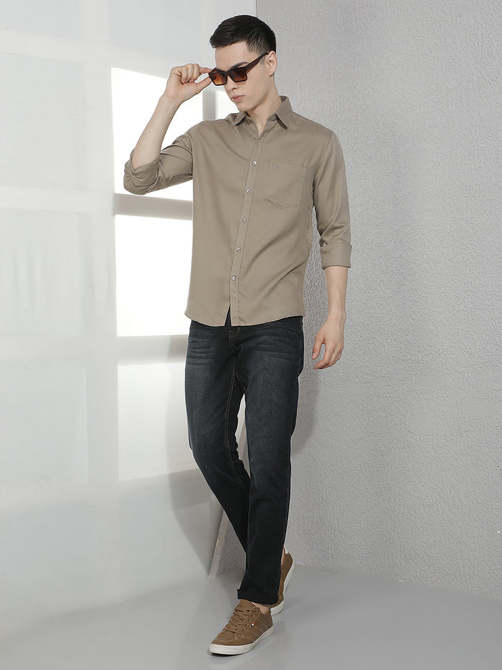 Trendy Olive Casual Shirt