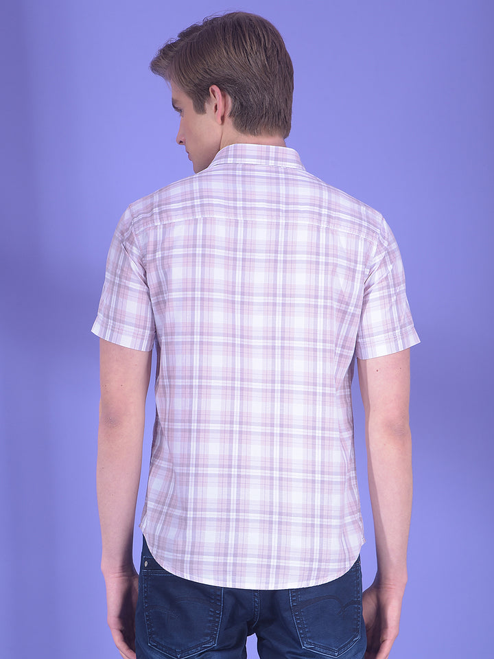 Pink Checked 100% Cotton Shirt