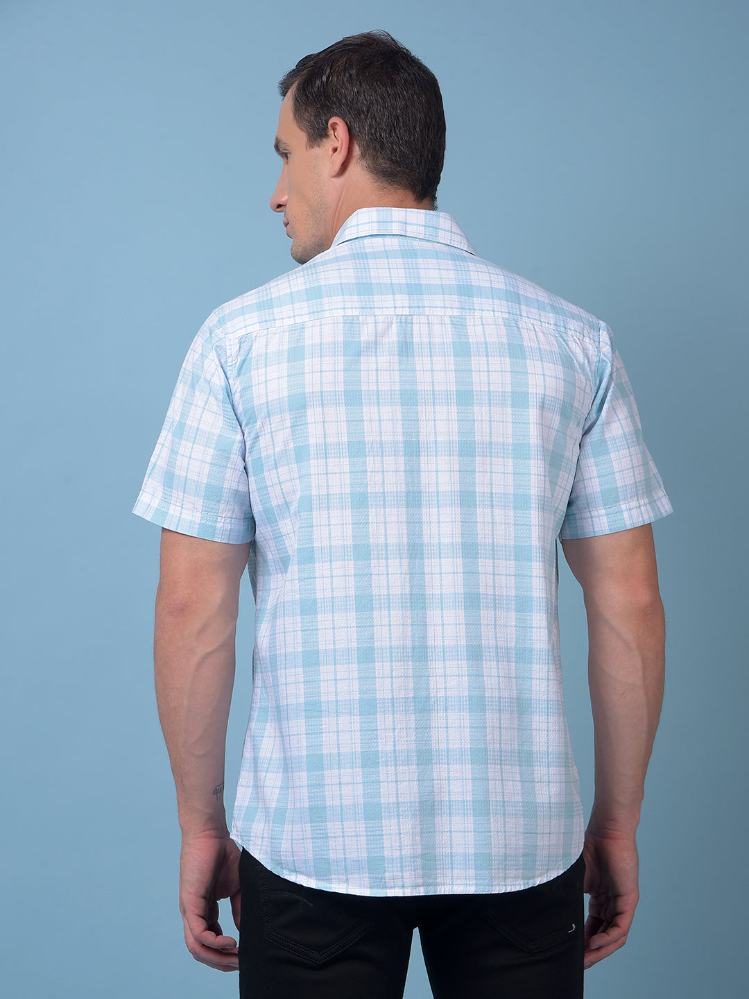 Green Checked 100% Cotton Shirt