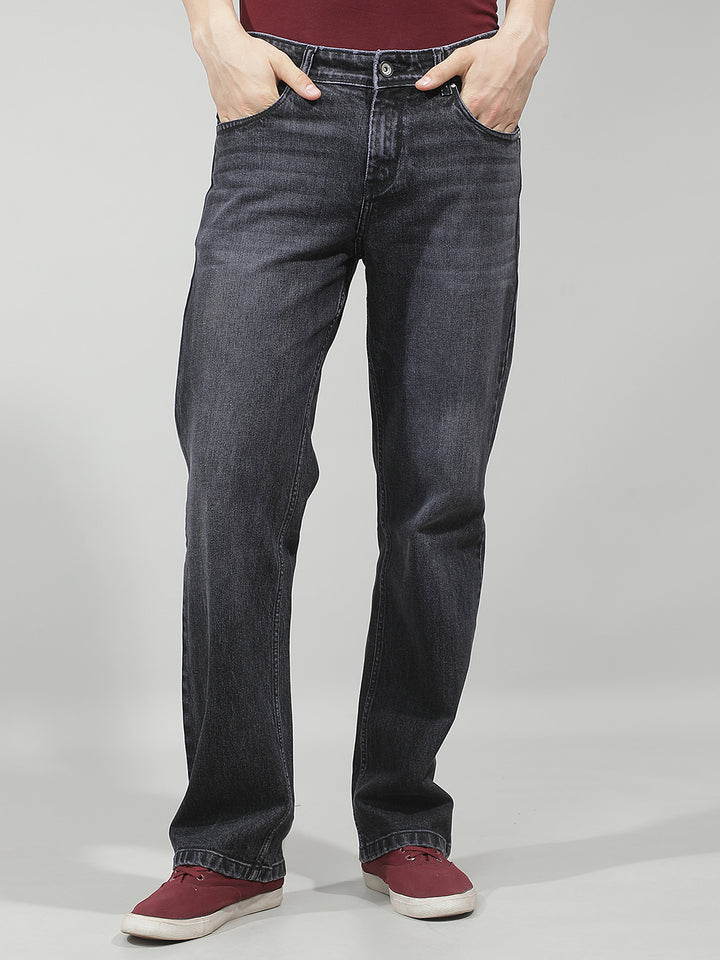 Grey 100% cotton Baggy Jeans