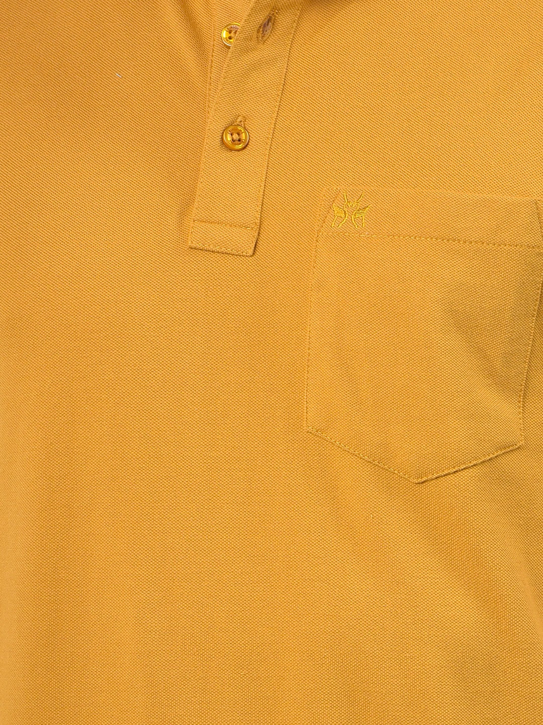 Mustard Polo Neck T-Shirt