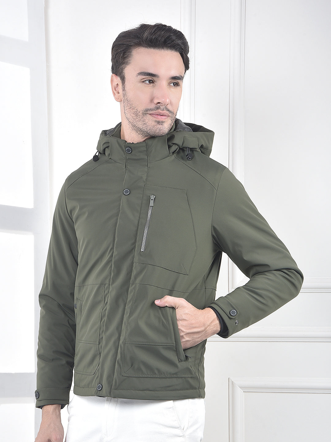 Green Hooded Puffer Jacket