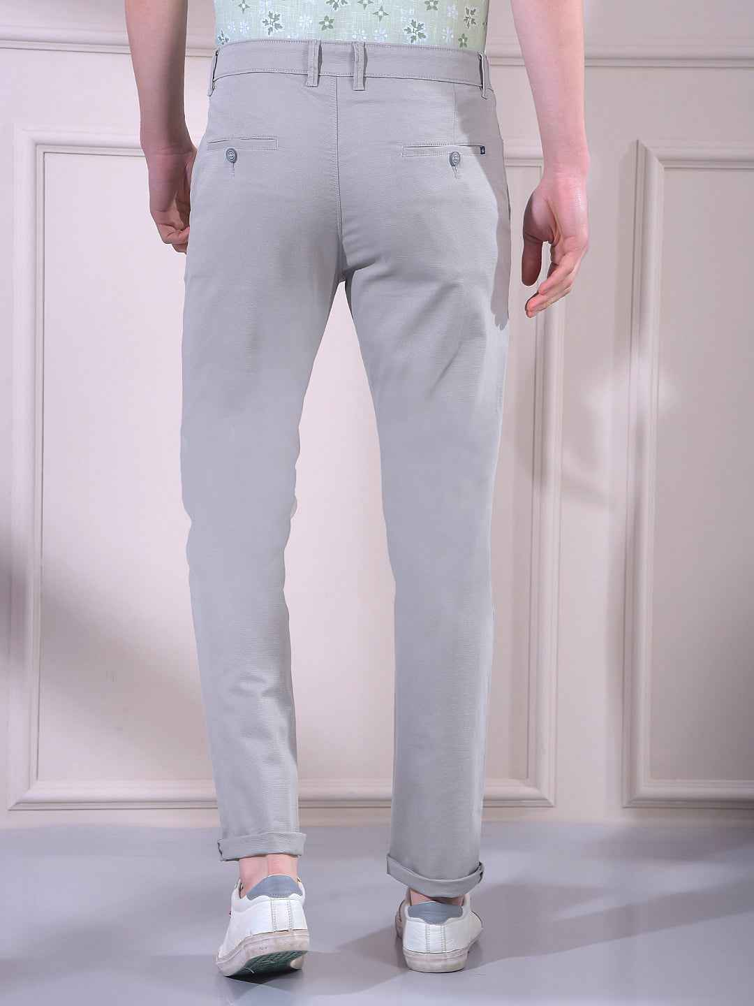 Grey Chinos Trousers