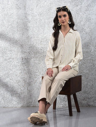 Champagne Striped Shine Shirt