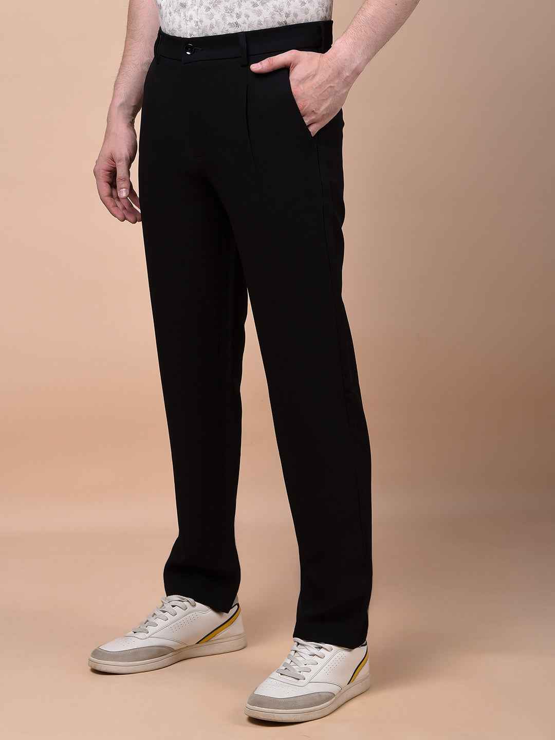 Sharp Black Knitted Trousers