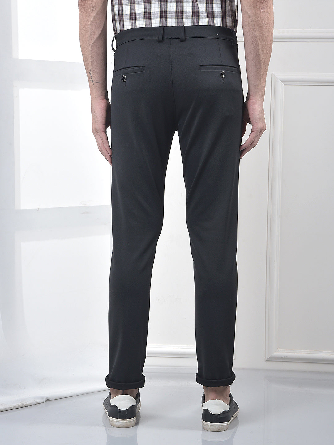 Modern Edge Black Trousers
