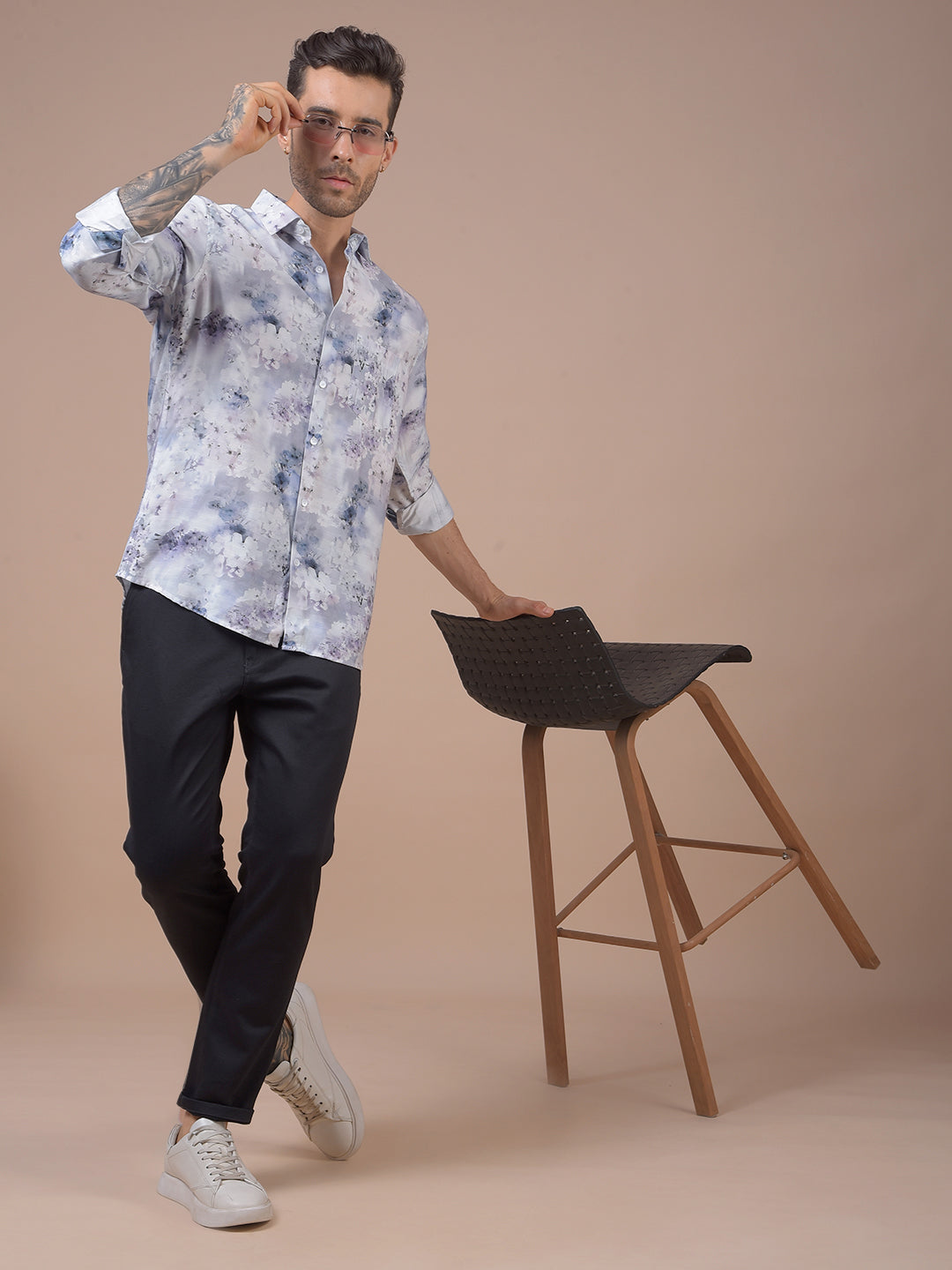 Black Printed Trousers