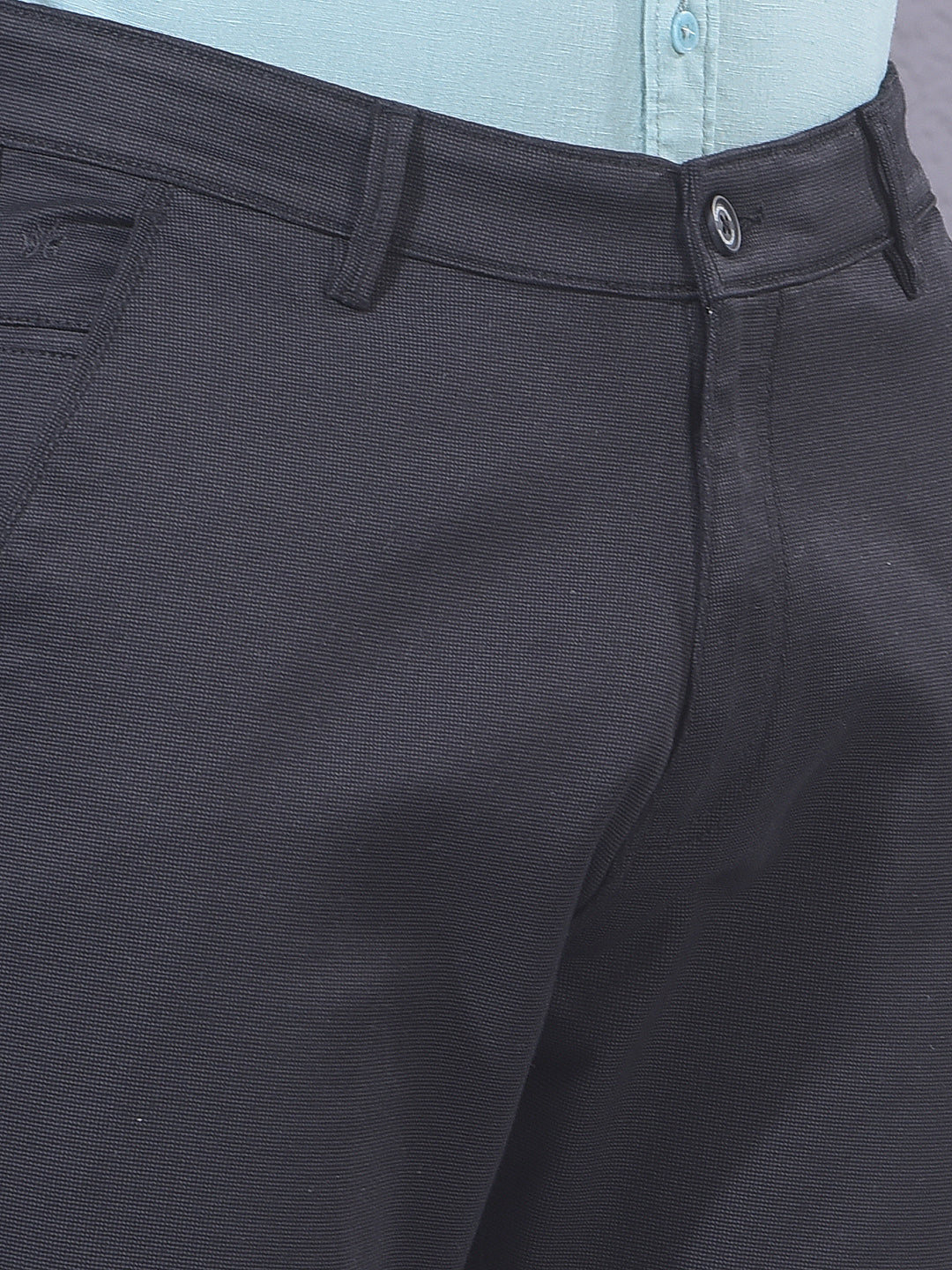 Urban Black Printed Trousers