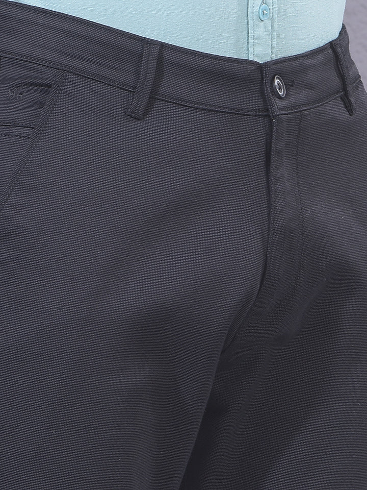 Urban Black Printed Trousers