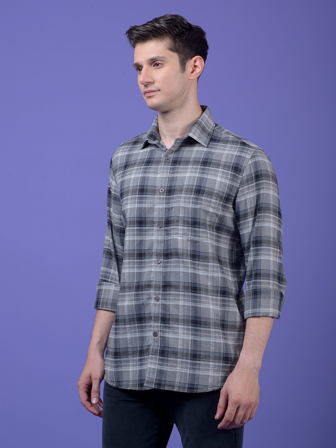 Grey Checked Shirt