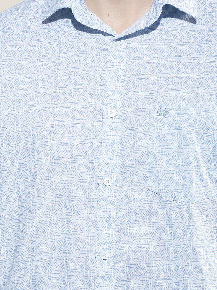 Breeze Blue Printed Shirt