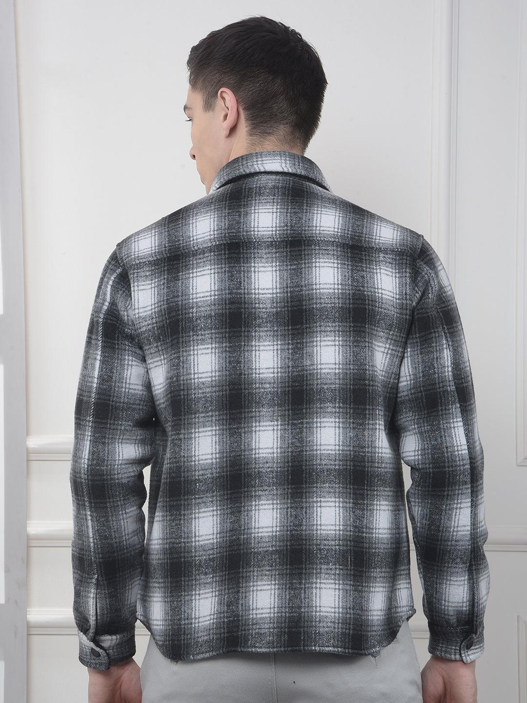 Black Check Layered Shacket