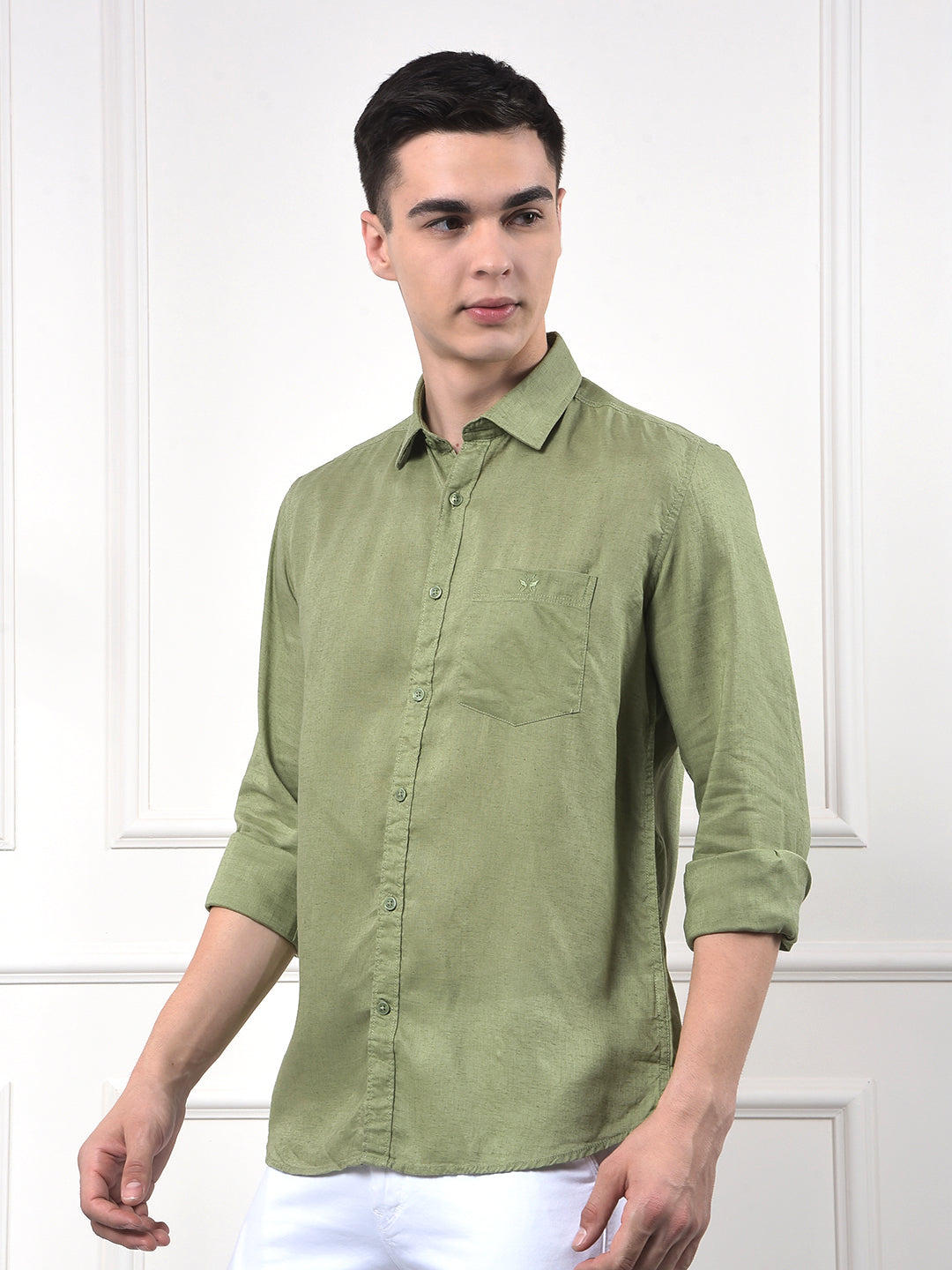 Luxe Green Linen Everyday Shirt