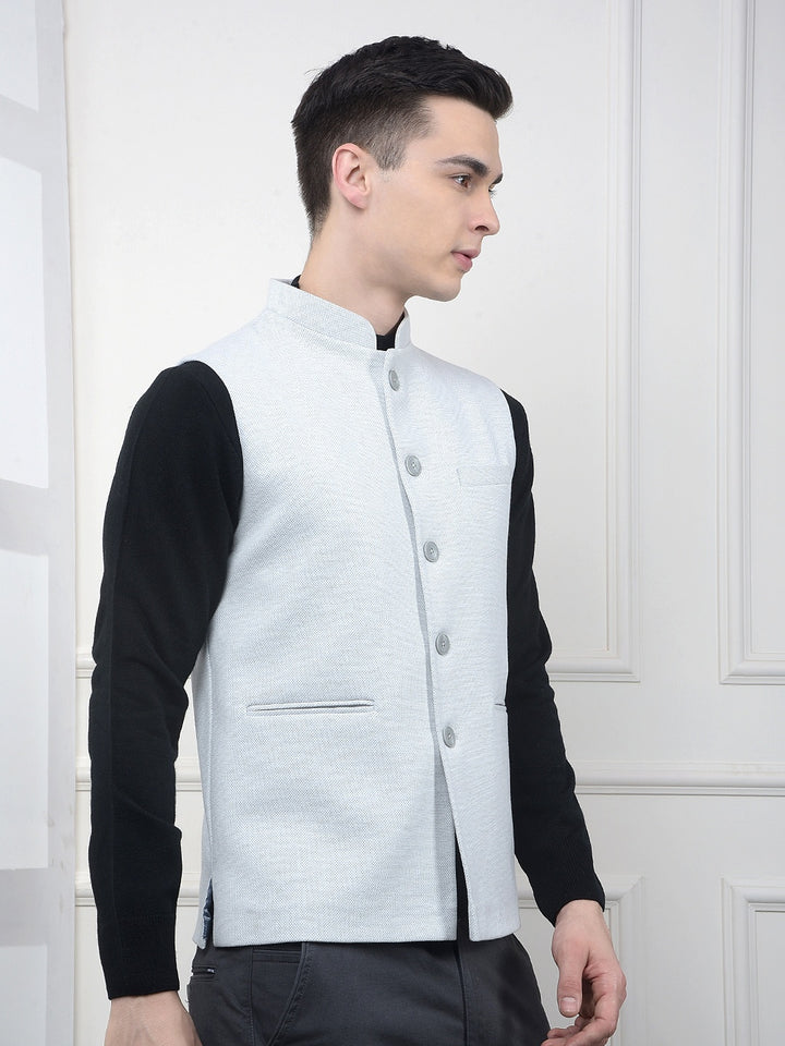 Athleisure Grey Jacquard Waist Coat
