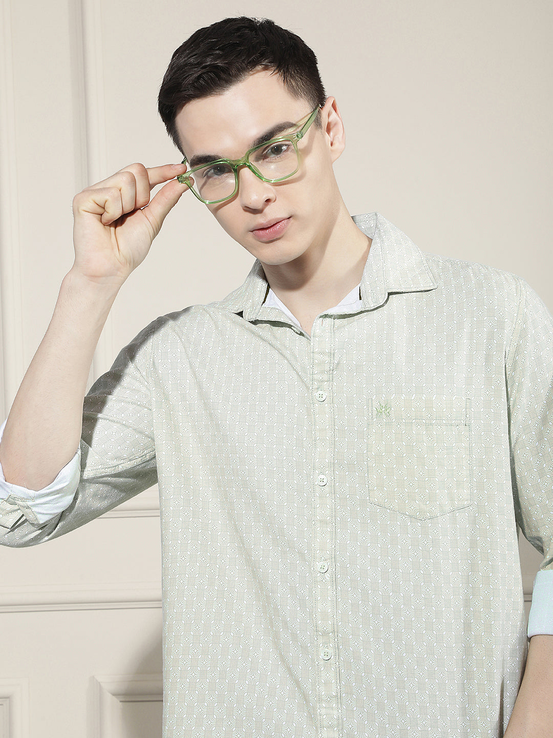 Classic Pine Green Printed Shirt