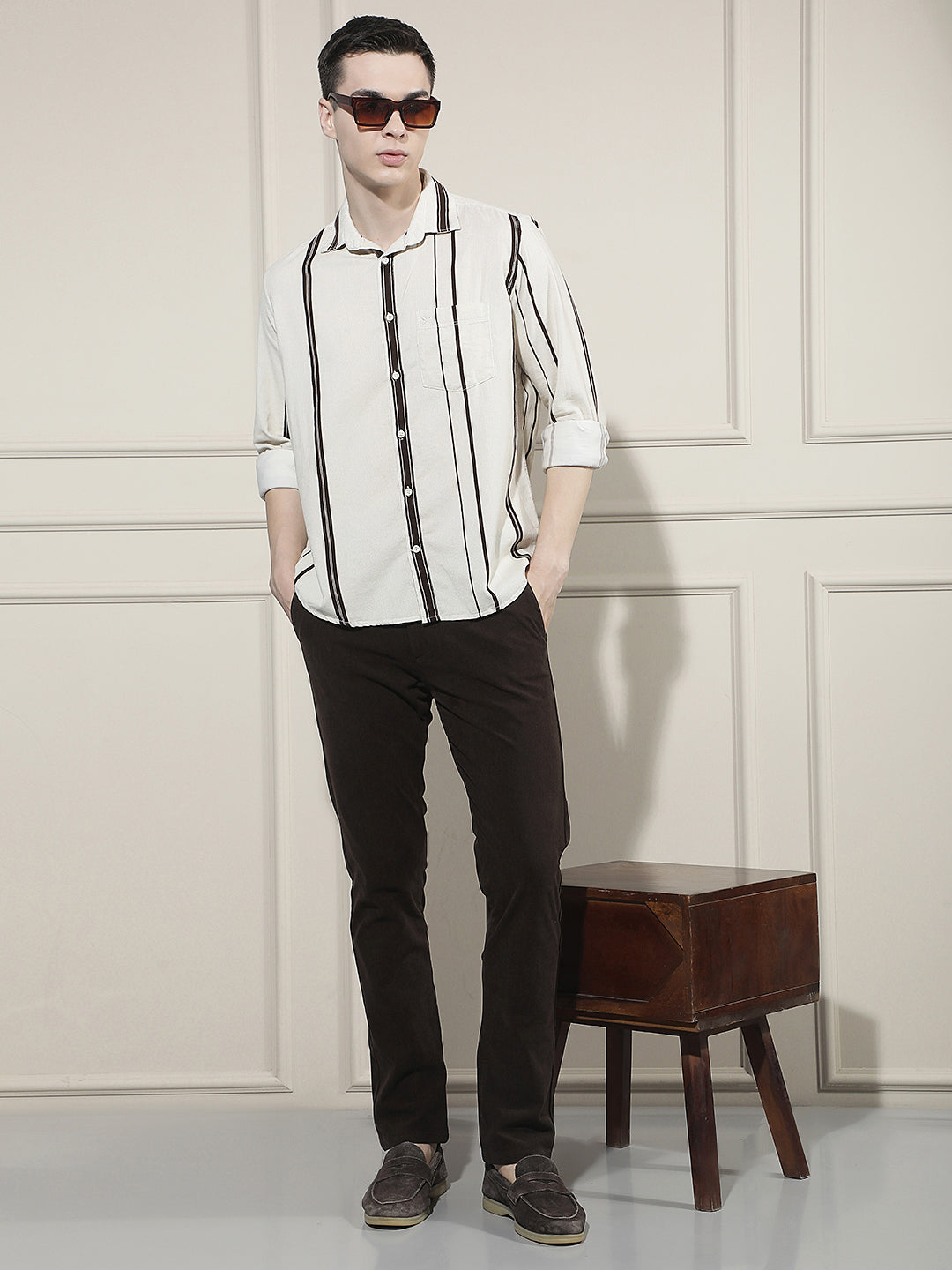 Classic Warm Brown Corduroy Trousers