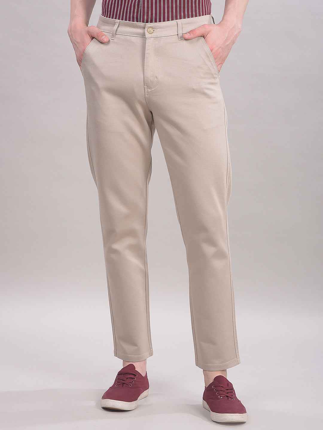 Beige Chinos Trousers